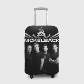 Чехол для чемодана 3D с принтом Nickelback в Кировске, 86% полиэфир, 14% спандекс | двустороннее нанесение принта, прорези для ручек и колес | dark horse | feed the machine | nickelback | no fixed adress | группы | метал | музыка | никлбэк | рок | хард рок | чед крюгер