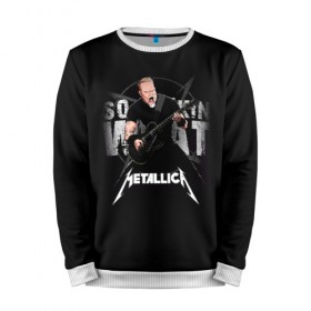 Мужской свитшот 3D с принтом Metallica в Кировске, 100% полиэстер с мягким внутренним слоем | круглый вырез горловины, мягкая резинка на манжетах и поясе, свободная посадка по фигуре | 