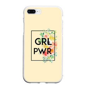 Чехол для iPhone 7Plus/8 Plus матовый с принтом Girl power в Кировске, Силикон | Область печати: задняя сторона чехла, без боковых панелей | 8 марта | feminism | girl power | like a girl | venus | весна | женщины | международный женский день | подарок | феминизм