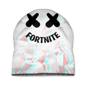 Шапка 3D с принтом FORTNITE x MARSHMELLO в Кировске, 100% полиэстер | универсальный размер, печать по всей поверхности изделия | 2019 | dj | fortnite | game | glitch | marshmello | usa | америка | глитч | игра | клубная музыка | маршмелло | музыка | музыкант | ф | фортнайт