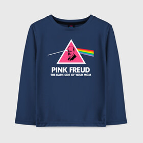 Детский лонгслив хлопок с принтом Pink Freud в Кировске, 100% хлопок | круглый вырез горловины, полуприлегающий силуэт, длина до линии бедер | Тематика изображения на принте: pink freud | sigmund freud | зигмунд фрейд | фрейд