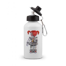 Бутылка спортивная с принтом Five Nights At Freddy`s в Кировске, металл | емкость — 500 мл, в комплекте две пластиковые крышки и карабин для крепления | 