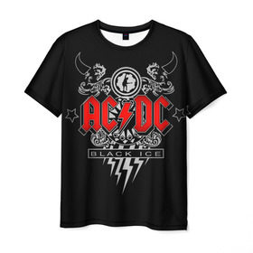 Мужская футболка 3D с принтом AC/DC в Кировске, 100% полиэфир | прямой крой, круглый вырез горловины, длина до линии бедер | ac dc | acdc | группы | метал | музыка | рок | хард рок | эйси диси | эйсидиси