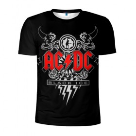 Мужская футболка 3D спортивная с принтом AC/DC в Кировске, 100% полиэстер с улучшенными характеристиками | приталенный силуэт, круглая горловина, широкие плечи, сужается к линии бедра | ac dc | acdc | группы | метал | музыка | рок | хард рок | эйси диси | эйсидиси