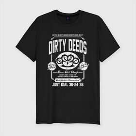 Мужская футболка премиум с принтом AC/DC в Кировске, 92% хлопок, 8% лайкра | приталенный силуэт, круглый вырез ворота, длина до линии бедра, короткий рукав | ac dc | acdc | группы | метал | музыка | рок | хард рок | эйси диси | эйсидиси