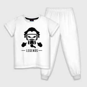 Детская пижама хлопок с принтом APEX LEGENDS BLOODHOUND в Кировске, 100% хлопок |  брюки и футболка прямого кроя, без карманов, на брюках мягкая резинка на поясе и по низу штанин
 | 