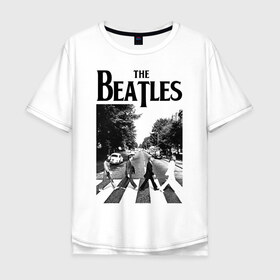 Мужская футболка хлопок Oversize с принтом The Beatles в Кировске, 100% хлопок | свободный крой, круглый ворот, “спинка” длиннее передней части | beatles | the beatles | битлз | битлс | битлы | группы | джон леннон | джордж харрисон | легенды | музыка | пол маккартни | ринго старр | рок