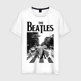 Мужская футболка хлопок с принтом The Beatles в Кировске, 100% хлопок | прямой крой, круглый вырез горловины, длина до линии бедер, слегка спущенное плечо. | beatles | the beatles | битлз | битлс | битлы | группы | джон леннон | джордж харрисон | легенды | музыка | пол маккартни | ринго старр | рок