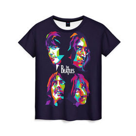 Женская футболка 3D с принтом The Beatles в Кировске, 100% полиэфир ( синтетическое хлопкоподобное полотно) | прямой крой, круглый вырез горловины, длина до линии бедер | beatles | the beatles | битлз | битлс | битлы | группы | джон леннон | джордж харрисон | легенды | музыка | пол маккартни | ринго старр | рок