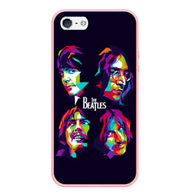 Чехол для iPhone 5/5S матовый с принтом The Beatles в Кировске, Силикон | Область печати: задняя сторона чехла, без боковых панелей | beatles | the beatles | битлз | битлс | битлы | группы | джон леннон | джордж харрисон | легенды | музыка | пол маккартни | ринго старр | рок