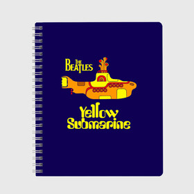 Тетрадь с принтом The Beatles Yellow Submarine в Кировске, 100% бумага | 48 листов, плотность листов — 60 г/м2, плотность картонной обложки — 250 г/м2. Листы скреплены сбоку удобной пружинной спиралью. Уголки страниц и обложки скругленные. Цвет линий — светло-серый
 | Тематика изображения на принте: beatles | the beatles | yellow submarine | битлз | битлс | битлы | группы | джон леннон | джордж харрисон | легенды | музыка | пол маккартни | ринго старр | рок