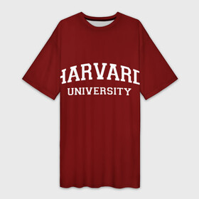 Платье-футболка 3D с принтом Harvard University_девиз в Кировске,  |  | harvard university | usa | америка | вуз | гарвард | колледж | образование | студенты | сша | университет | школа