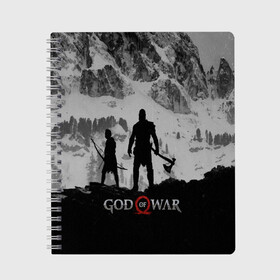 Тетрадь с принтом GOD of WAR в Кировске, 100% бумага | 48 листов, плотность листов — 60 г/м2, плотность картонной обложки — 250 г/м2. Листы скреплены сбоку удобной пружинной спиралью. Уголки страниц и обложки скругленные. Цвет линий — светло-серый
 | god of war | god of war 2 | god of war ii | бог войны | война богов | колосс родосский | кратос | крик