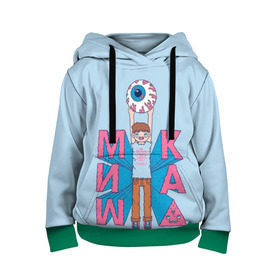 Детская толстовка 3D с принтом MISHKA NYC в Кировске, 100% полиэстер | двухслойный капюшон со шнурком для регулировки, мягкие манжеты на рукавах и по низу толстовки, спереди карман-кенгуру с мягким внутренним слоем | Тематика изображения на принте: addict | keep watch | mishka | mishkanyc | nyc | ski patrol crewneck | tessa violet | бренд | мишка | стритвер | тесса виолет | уличная мода | урбан стаил