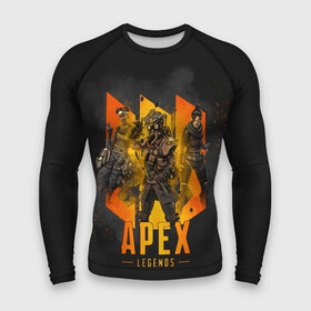 Мужской рашгард 3D с принтом Apex legends в Кировске,  |  | apex | apex legends | battle royale | br | games | new | titanfall | ttf | апекс легенд | бангалор | батл рояль | бладхаунд | игры | каустик | лайфлайн | мираж | рэйф | тайтанфол | титанфол