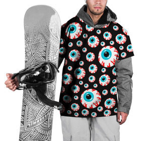 Накидка на куртку 3D с принтом Mishka NYC в Кировске, 100% полиэстер |  | addict | keep watch | mishka | mishkanyc | nyc | ski patrol crewneck | tessa violet | бренд | глаза | мишка | стритвер | тесса виолет | уличная мода | урбан стаил