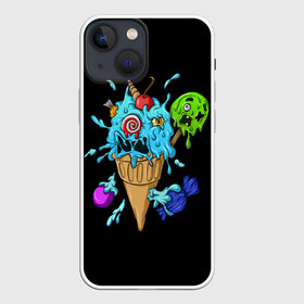 Чехол для iPhone 13 mini с принтом Мороженое Монстр в Кировске,  |  | Тематика изображения на принте: candy | ice cream | marshmallow | monster | monsters | oreo | sweets | zombie | зомби | леденец | леденцы | маршмеллоу | монстр | монстры | мороженое | орео | сладости