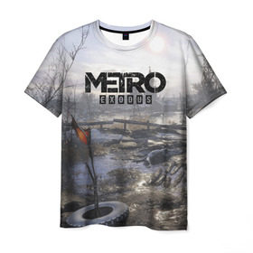 Мужская футболка 3D с принтом Метро в Кировске, 100% полиэфир | прямой крой, круглый вырез горловины, длина до линии бедер | exodus | metro | stalker | артем | исход | метро | сталкер | эксодус