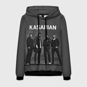 Мужская толстовка 3D с принтом Kasabian в Кировске, 100% полиэстер | двухслойный капюшон со шнурком для регулировки, мягкие манжеты на рукавах и по низу толстовки, спереди карман-кенгуру с мягким внутренним слоем. | kasabian | группы | касабиан | касейбиан | крис эдвардс | музыка | рок | рок группы | серджио пиццорно | том мейган