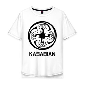 Мужская футболка хлопок Oversize с принтом Kasabian в Кировске, 100% хлопок | свободный крой, круглый ворот, “спинка” длиннее передней части | kasabian | группы | касабиан | касейбиан | крис эдвардс | музыка | рок | рок группы | серджио пиццорно | том мейган