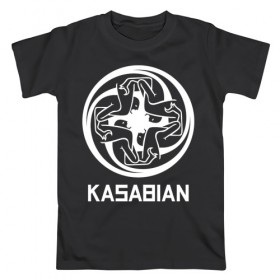 Мужская футболка хлопок с принтом Kasabian в Кировске, 100% хлопок | прямой крой, круглый вырез горловины, длина до линии бедер, слегка спущенное плечо. | kasabian | группы | касабиан | касейбиан | крис эдвардс | музыка | рок | рок группы | серджио пиццорно | том мейган