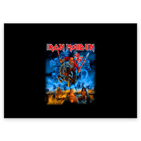 Поздравительная открытка с принтом Iron Maiden в Кировске, 100% бумага | плотность бумаги 280 г/м2, матовая, на обратной стороне линовка и место для марки
 | Тематика изображения на принте: heavy metal | iron maiden | metal | айрон мейден | группы | метал | музыка | рок | хеви метал