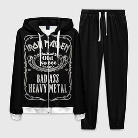 Мужской костюм 3D с принтом Iron Maiden в Кировске, 100% полиэстер | Манжеты и пояс оформлены тканевой резинкой, двухслойный капюшон со шнурком для регулировки, карманы спереди | heavy metal | iron maiden | metal | айрон мейден | группы | метал | музыка | рок | хеви метал