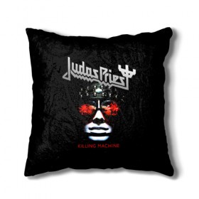 Подушка 3D с принтом Judas Priest в Кировске, наволочка – 100% полиэстер, наполнитель – холлофайбер (легкий наполнитель, не вызывает аллергию). | состоит из подушки и наволочки. Наволочка на молнии, легко снимается для стирки | judas priest | metal | rock | группы | метал | музыка | рок | хард рок | хэви метал