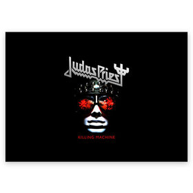 Поздравительная открытка с принтом Judas Priest в Кировске, 100% бумага | плотность бумаги 280 г/м2, матовая, на обратной стороне линовка и место для марки
 | Тематика изображения на принте: judas priest | metal | rock | группы | метал | музыка | рок | хард рок | хэви метал