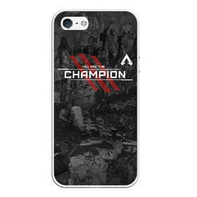 Чехол для iPhone 5/5S матовый с принтом You Are The Champion в Кировске, Силикон | Область печати: задняя сторона чехла, без боковых панелей | apex | apexlegends | battle | fall | legends | royale | titan | titanfall | апекс | битва | игра | игры | королевская | легенд | легендс | легенды | лого | меха | мехи | онлайн | роботы | символ | титанфол | шутер