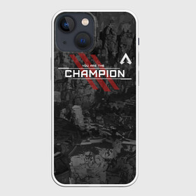 Чехол для iPhone 13 mini с принтом You Are The Champion в Кировске,  |  | apex | apexlegends | battle | fall | legends | royale | titan | titanfall | апекс | битва | игра | игры | королевская | легенд | легендс | легенды | лого | меха | мехи | онлайн | роботы | символ | титанфол | шутер