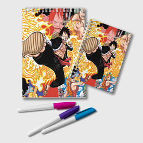 Блокнот с принтом One Piece в Кировске, 100% бумага | 48 листов, плотность листов — 60 г/м2, плотность картонной обложки — 250 г/м2. Листы скреплены удобной пружинной спиралью. Цвет линий — светло-серый
 | anime | asian | asiatic | big | cat | crow | giant | hat | huge | japonese | karasu | kyojin | manga | neko | one piece | oppai | oriental | power | powerful | tophat | weapon | woma | аниме | манга | япония