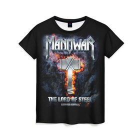 Женская футболка 3D с принтом Manowar в Кировске, 100% полиэфир ( синтетическое хлопкоподобное полотно) | прямой крой, круглый вырез горловины, длина до линии бедер | heavy metal | manowar | power metal | группы | метал | музыка | пауэр метал | рок | хеви метал
