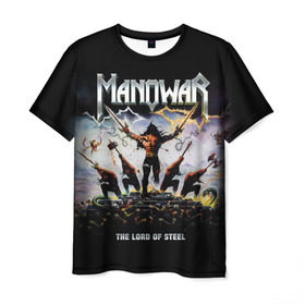 Мужская футболка 3D с принтом Manowar в Кировске, 100% полиэфир | прямой крой, круглый вырез горловины, длина до линии бедер | heavy metal | manowar | power metal | группы | метал | музыка | пауэр метал | рок | хеви метал