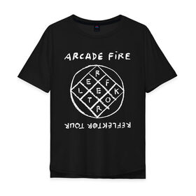 Мужская футболка хлопок Oversize с принтом Arcade Fire в Кировске, 100% хлопок | свободный крой, круглый ворот, “спинка” длиннее передней части | Тематика изображения на принте: 