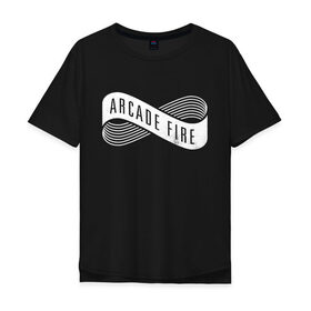 Мужская футболка хлопок Oversize с принтом Arcade Fire в Кировске, 100% хлопок | свободный крой, круглый ворот, “спинка” длиннее передней части | Тематика изображения на принте: arcade fire | music | rock | арт рок | группы | инди | музыка | пост панк | рок