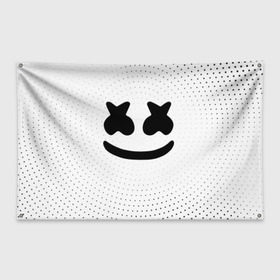 Флаг-баннер с принтом MARSHMELLO в Кировске, 100% полиэстер | размер 67 х 109 см, плотность ткани — 95 г/м2; по краям флага есть четыре люверса для крепления | marsh | marshmallow | marshmello | marshmelo | mello | music | smile | диджей | лого | маршмеллов | маршмеллоу | маршмеллу | маршмело | маршмелов | маршмелоу | музыка | музыкант | рожица | трэп | улыбка | хаус