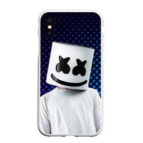 Чехол для iPhone XS Max матовый с принтом MARSHMELLO в Кировске, Силикон | Область печати: задняя сторона чехла, без боковых панелей | marsh | marshmallow | marshmello | marshmelo | mello | music | smile | диджей | лого | маршмеллов | маршмеллоу | маршмеллу | маршмело | маршмелов | маршмелоу | музыка | музыкант | рожица | трэп | улыбка | хаус