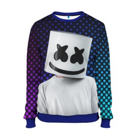 Женский свитшот 3D с принтом MARSHMELLO в Кировске, 100% полиэстер с мягким внутренним слоем | круглый вырез горловины, мягкая резинка на манжетах и поясе, свободная посадка по фигуре | marsh | marshmallow | marshmello | marshmelo | mello | music | smile | диджей | лого | маршмеллов | маршмеллоу | маршмеллу | маршмело | маршмелов | маршмелоу | музыка | музыкант | рожица | трэп | улыбка | хаус