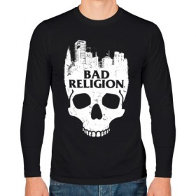 Мужской лонгслив хлопок с принтом Bad Religion в Кировске, 100% хлопок |  | bad religion | hardcore | punk | группы | музыка | панк | панк рок | рок