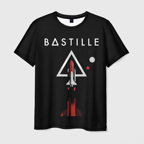 Мужская футболка 3D с принтом Bastille в Кировске, 100% полиэфир | прямой крой, круглый вырез горловины, длина до линии бедер | Тематика изображения на принте: 