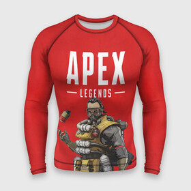 Мужской рашгард 3D с принтом CAUSTIC APEX LEGENDS в Кировске,  |  | apex | caustic | legend | legends | titanfall | апекс | арех | бангалор | бладхаунд | гибралтар | каустик | лайфлайн | ледженд | леджендс | мираж | орех | рэйф