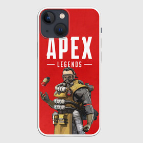 Чехол для iPhone 13 mini с принтом CAUSTIC APEX LEGENDS в Кировске,  |  | apex | caustic | legend | legends | titanfall | апекс | арех | бангалор | бладхаунд | гибралтар | каустик | лайфлайн | ледженд | леджендс | мираж | орех | рэйф