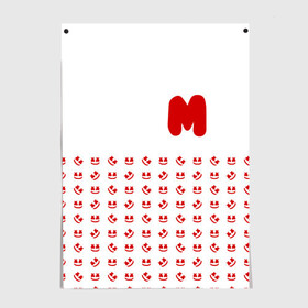 Постер с принтом MARSHMELLO в Кировске, 100% бумага
 | бумага, плотность 150 мг. Матовая, но за счет высокого коэффициента гладкости имеет небольшой блеск и дает на свету блики, но в отличии от глянцевой бумаги не покрыта лаком | marsh | marshmallow | marshmello | marshmelo | mello | music | smile | диджей | лого | маршмеллов | маршмеллоу | маршмеллу | маршмело | маршмелов | маршмелоу | музыка | музыкант | рожица | трэп | улыбка | хаус