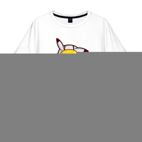 Мужская футболка хлопок Oversize с принтом Pikachu Astronaut в Кировске, 100% хлопок | свободный крой, круглый ворот, “спинка” длиннее передней части | 