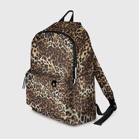Рюкзак 3D с принтом Леопард в Кировске, 100% полиэстер | лямки с регулируемой длиной, сверху петелька, чтобы рюкзак можно было повесить на вешалку. Основное отделение закрывается на молнию, как и внешний карман. Внутри два дополнительных кармана, один из которых закрывается на молнию. По бокам два дополнительных кармашка | camouflage | cat | disguise | fashion | illustration | jungle | leopard | predator | skin | spots | style | wild | youth | графика | джунгли | дикий | иллюстрация | камуфляж | картинка | кошка | леопард | маскировка | мода | молодежная | пятна | рисунок |