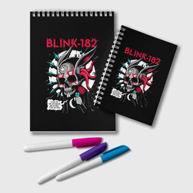 Блокнот с принтом Blink 182 в Кировске, 100% бумага | 48 листов, плотность листов — 60 г/м2, плотность картонной обложки — 250 г/м2. Листы скреплены удобной пружинной спиралью. Цвет линий — светло-серый
 | punk | группы | кролик | музыка | панк