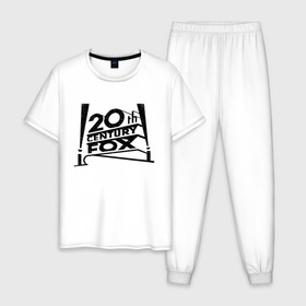 Мужская пижама хлопок с принтом 20th Century Fox в Кировске, 100% хлопок | брюки и футболка прямого кроя, без карманов, на брюках мягкая резинка на поясе и по низу штанин
 | 