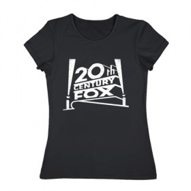 Женская футболка хлопок с принтом 20th Century Fox_2 в Кировске, 100% хлопок | прямой крой, круглый вырез горловины, длина до линии бедер, слегка спущенное плечо | 20 век фокс | 20th century fox | киностудия