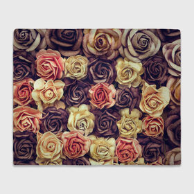 Плед 3D с принтом Шоколадные розы в Кировске, 100% полиэстер | закругленные углы, все края обработаны. Ткань не мнется и не растягивается | бабушке | девочке | девушке | дочке | желтые цветы | женщине | маме | подруге | природа | розовые цветы | розы | сестре | теще | тюльпаны | цветы